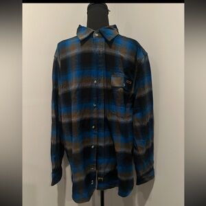 Legendary White Tails Shirt Mens Large Flannel Plaid Long Sleeve Outdoor *new